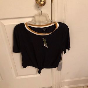 A black crop top